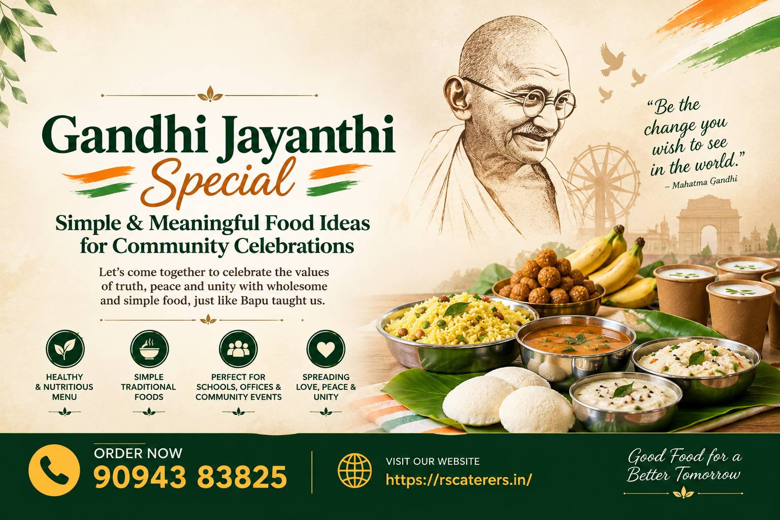 Gandhi Jayanthi Special: Simple & Meaningful Food Ideas for Community Celebrations