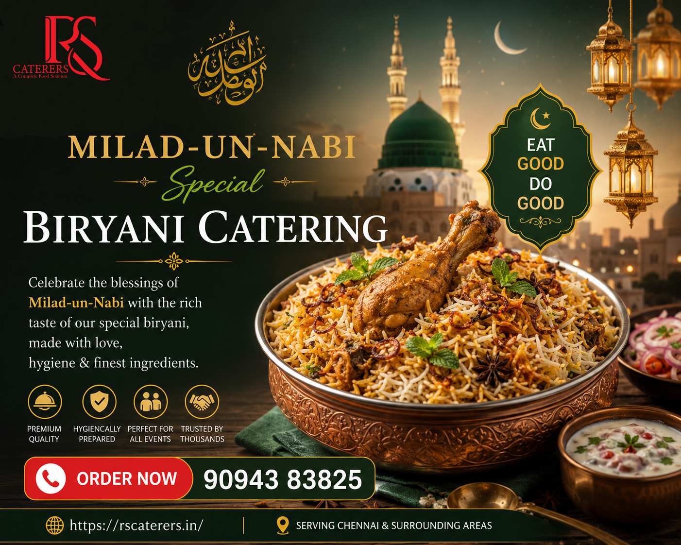 Milad-un-Nabi Special Biryani Catering in Chennai | RS Caterers