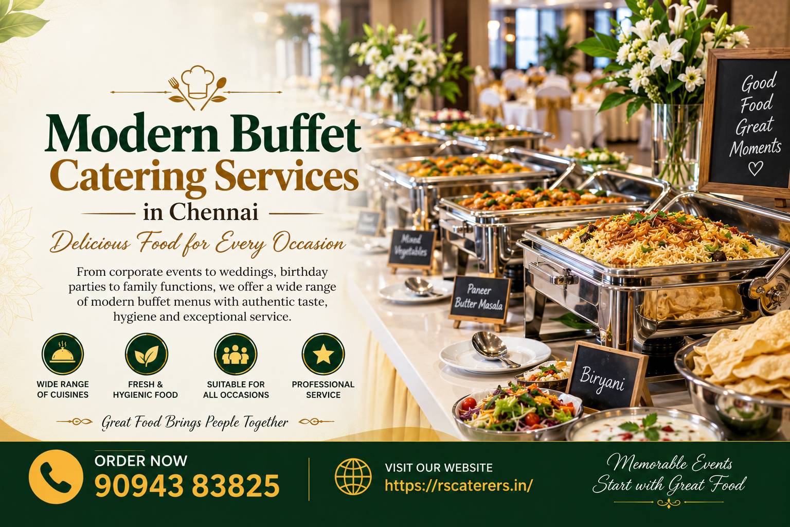 Modern Buffet Catering Services in Chennai for Memorable Celebrations